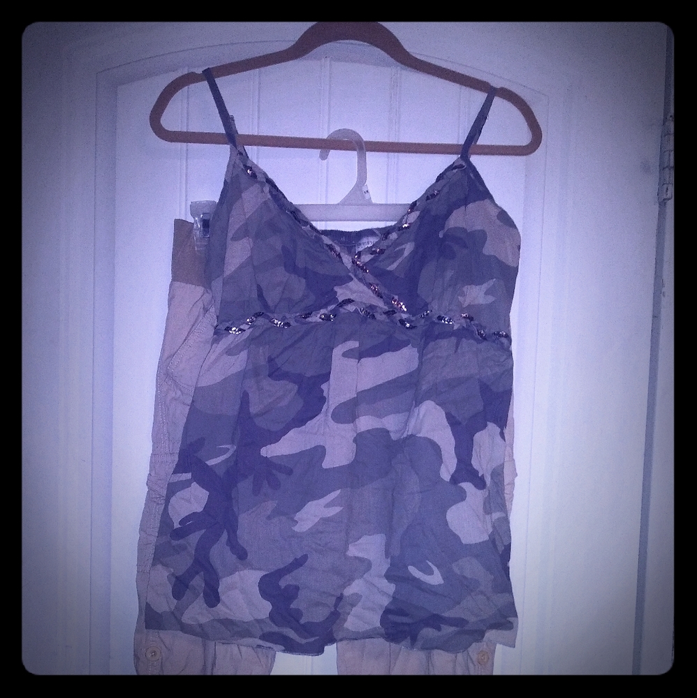 Camo maternity tank top